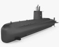 Tipo 209 submarino Modelo 3D