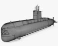 Tipo 209 submarino Modelo 3D
