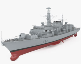 Type 23 frigate 3D model