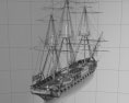 USS Constitution Heavy frigate 3d model