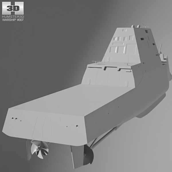 USS Zumwalt 3D model - Ship on Hum3D