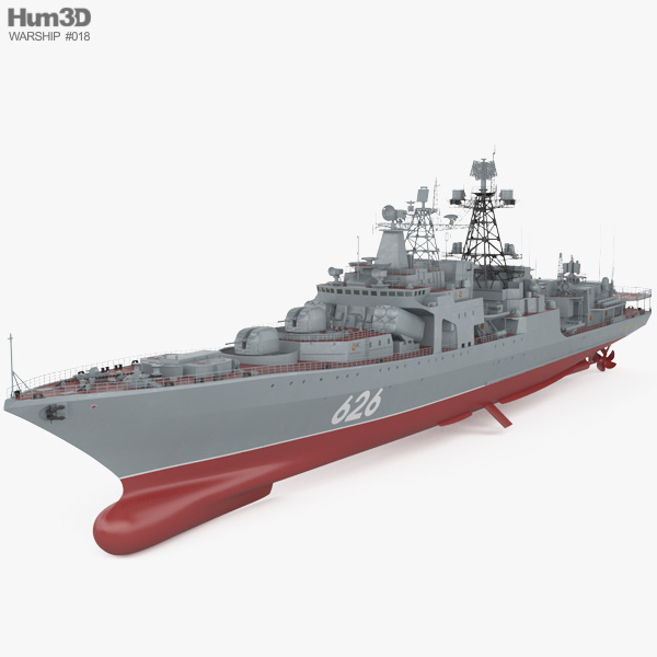 ウダロイ級駆逐艦 3Dモデル