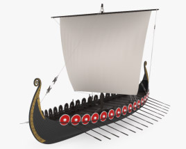 Viking Longship 3D model