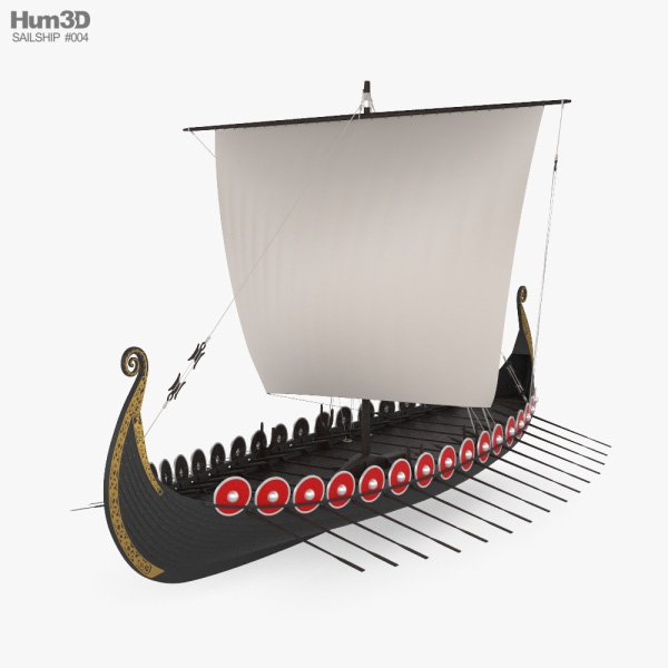 Viking Longship 3D model