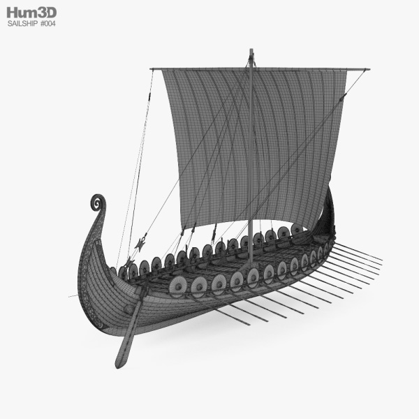 Viking Longship 3d Model Ship On Hum3d 