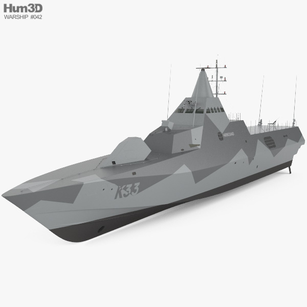 Visby-class corvette 3D model