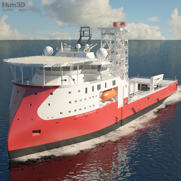 Well intervention Vessel SKANDI CONSTRUCTOR 3D model