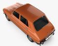 Simca 1100 1974 3D 모델  top view