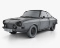 Simca 1200 S クーペ 1969 3Dモデル wire render