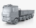Sisu Polar Tipper Truck 2017 3d model clay render