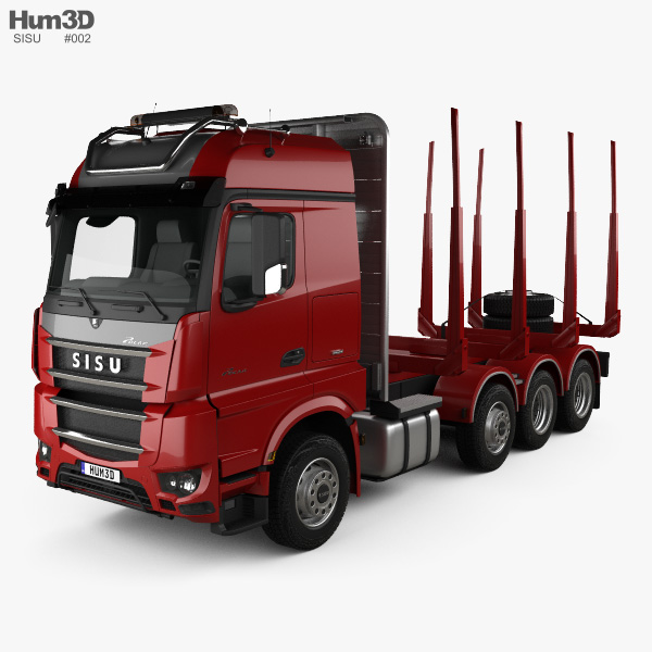 Sisu Polar Timber Truck 2017 3D model