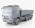 Sisu Polar Tipper Truck 2013 Modelo 3D clay render