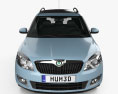 Skoda Roomster 2011 Modelo 3d vista de frente