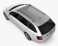 Skoda Octavia RS Combi 2016 3D模型 顶视图