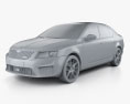 Skoda Octavia RS 2016 3D-Modell clay render