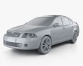 Skoda Octavia RS liftback 2013 3d model clay render