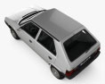 Skoda Favorit 1995 3d model top view