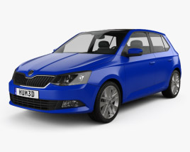 Skoda Fabia hatchback 2018 3D model
