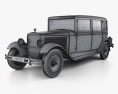 Skoda 645 Limousine 1930 3d model wire render