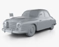 Skoda VOS 1950 3d model clay render