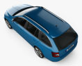 Skoda Octavia RS combi 2020 3d model top view