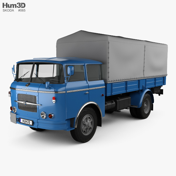 Skoda 706 RT Flatbed Truck 1957 3D model