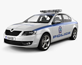 Skoda Octavia Policía de Grecia liftback 2013 Modelo 3D