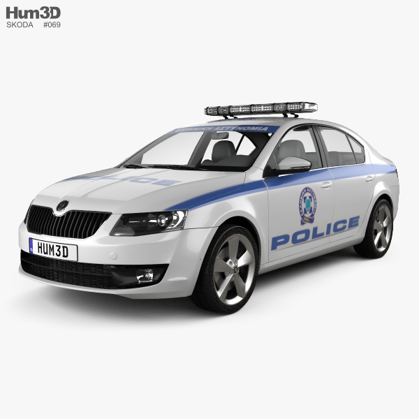 Skoda Octavia Police Grecque liftback 2018 Modèle 3D