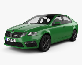 Skoda Octavia RS liftback with HQ interior 2020 3D model