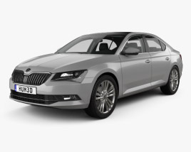 Skoda Superb liftback with HQ interior 2019 3D model