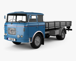 Skoda Liaz 706 RT Flatbed Truck 1957 3D model
