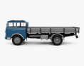 Skoda Liaz 706 RT Flatbed Truck 1957 3d model side view