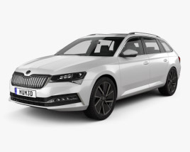 Skoda Superb combi iV 2022 3D model