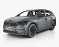 Skoda Enyaq iV Founders Edition with HQ interior 2022 3d model wire render
