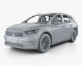 Skoda Enyaq iV Founders Edition з детальним інтер'єром 2022 3D модель clay render