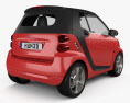 Smart Fortwo 2013 컨버터블 Hard Top 3D 모델  back view
