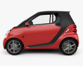 Smart Fortwo 2013 convertible Hard Top 3d model side view
