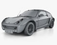 Smart 로드스터 Coupe 2006 3D 모델  wire render