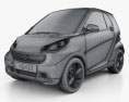 Smart Fortwo coupe 2015 3d model wire render
