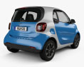 Smart Fortwo 2017 3d model back view