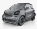 Smart Fortwo 2017 3d model wire render