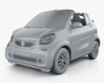 Smart Fortwo Cabrio 2017 3d model clay render