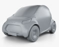 Smart Vision EQ Fortwo 2017 3d model clay render