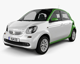 Smart ForFour Electric Drive 2020 3D 모델 
