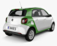 Smart ForFour Electric Drive 2020 3d model back view