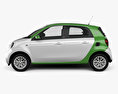 Smart ForFour Electric Drive 2020 Modelo 3D vista lateral