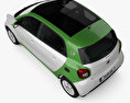Smart ForFour Electric Drive 2020 Modelo 3D vista superior