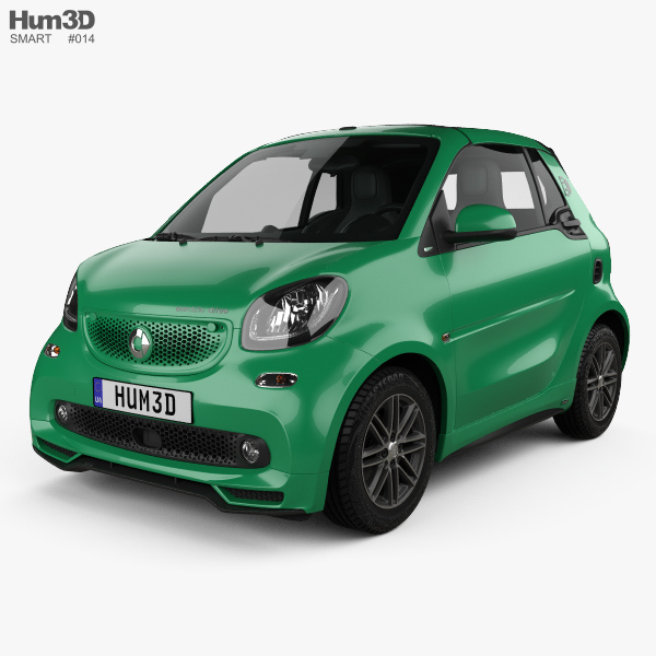 Smart ForTwo Brabus Electric Drive cabriolet 2020 Modelo 3D