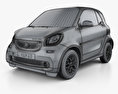 Smart ForTwo Electric Drive 쿠페 2020 3D 모델  wire render