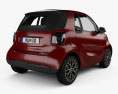Smart ForTwo EQ Prime cabriolet 2022 3d model back view